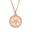 Collar original de plata de ley 925 con flor de cerezo para mujer, diseño simple de nicho, colgante de mariposa, cadena para la clavícula, nuevo regalo de cumpleaños