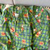 Pijama de casal atacado transfronteiriço feminino e masculino desenho urso verde primavera e verão manga curta shorts terno fofo de três peças