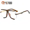 Óculos de Sol Moda Personalizados Estilo Europeu e Americano Meio Aro Colorido Color-Blocking Sem Grau Armação Retangular Versátil Tendência Hexagonal M6281