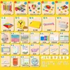 Juego de Materiales Didácticos de Matemáticas para Primaria Figuras Geométricas Contador Tangram Suministros de Aprendizaje Primer Grado Primer Semestre Almacenamiento