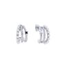 Exquisitos pendientes de lujo ligeros con forma de C y incrustaciones de diamantes para mujer, modernos y combinables con todo, elegantes pendientes de perlas, joyería para las orejas, entrega de una sola pieza