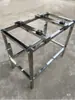 Suporte de Chão para Unidade Externa de Ar Condicionado em Aço Inoxidável, Base Suporte para Gabinete de Ar Condicionado, Empilhamento de Camada Dupla à Prova de Choque para Ar Condicionado
