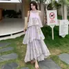 2026 Nuevo Estilo de Verano Ropa de Maternidad de Gasa Estilo Vacaciones de Verano Vestido de Maternidad con Cuello Halter Vestido de Hada
