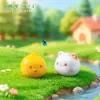 Paisaje en miniatura con lindas figuras de panda y conejo, adorables animalitos, accesorios decorativos DIY de jardinería y paisajismo, y pequeños adornos de escritorio