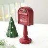 Decoración Navideña Transfronteriza Resina Mini Árbol de Navidad Buzón Casa de Nieve Adornos de Escritorio Escena Navideña Decoración Regalo de Navidad