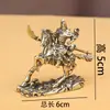 Cobre Puro Antiguo Montando a Caballo Guan Gong Dios Marcial de la Riqueza Estatua de Buda Adorno Arte de Cobre Regalo Decoración Oficina Latón Santo Marcial Guan Gong