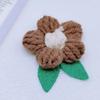 Accesorios de florete de lana DIY calcetines bufanda bolsa broche de flor tejida accesorios de flor abullonada