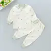 Una generación de ropa de otoño para bebés pantalones primavera y otoño algodón sin costuras ropa para recién nacidos conjunto de ropa interior de apertura frontal para bebés