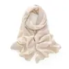 Novo cachecol de malha de cashmere liso para outono e inverno para mulheres, design quente vazado, aquecedor de pescoço quente versátil da moda coreana