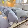 Capa de edredom de grau A, amigável à pele, quente, 100% algodão e forrada com fleece, adequada para outono e inverno, feita de flanela dupla face e fleece 100% algodão
