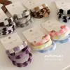 3 Peças ~ Anel de Toalha Macio Jacquard Coração Novo Coreano Faixa de Cabelo Alta Elasticidade Não Machuca o Cabelo Elástico Corda de Cabelo Faixa de Cabeça