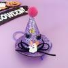 Bufanda de Halloween para Mascotas Nueva Transfronteriza Bufanda de Lazo para Gato Sombrero de Bola de Lentejuelas para Perro Accesorios de Disfraz