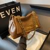 Ins Nuevo Bolso Tote Casual Suave Bolso de Hombro Cruzado para Mujer de Gran Capacidad Popular Otoño Combinable Bolso de Cadena