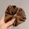 Cor cetim anel de salsicha liso para mulheres de alta qualidade cor sólida corda para prender cabelo cabeça de bola acessórios de cabelo estilo coreano novos acessórios de cabelo para mulheres atacado