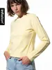 Roupas Femininas JieZhan Alta Elasticidade Silhueta Manga Longa Feminina Chegada Nova Outono/Inverno 2026 Marca Moderna Bodycon Emagrecedor Cintura Marcada Camada Base