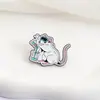 Broche Interessante com Tema de Pesquisa Científica com Padrão de Rato de Laboratório, Alfinete de Decoração para Mochila e Roupa, Acessório Criativo de Nicho