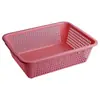 Cesta de Recolección Engrosada Cesta Drenante para Refrigerador Cesta de Plástico para Almacenamiento de Verduras Comercial Rectangular Tamaño Grande Caja de Almacenamiento de Verduras para Cocina