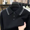 Suéter más vendido transfronterizo, en stock, para hombres de mediana edad, otoño e invierno, con cuello, capa base de punto, suéter cálido, directo del fabricante