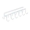 Estante de almacenamiento para tazas de cocina doméstico sin perforaciones, estante para tazas de agua, estante para gabinete, gancho colgante, estante de almacenamiento