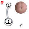 Jiangtai Titanio G23 Bola Redonda Bola de Titanio Rosca Externa Anillo para Ombligo Stud de Ombligo Fabricante F136 Aleación de Titanio Joyería para Piercing Corporal