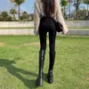 Jeans negros de cintura alta para mujer, ajustados, primavera y otoño 2024, nuevos, delgados, entallados, tipo lápiz, pantalones casuales