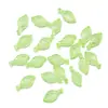 Plástico Acrílico Folhas Verdes Pequenas, Vários Tipos de Folhas, Decorações Artesanais DIY, Brincos, Pulseiras com Contas, Acessórios