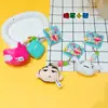 Pingente Autêntico de Pelúcia Shin-Chan Fofo Gota Pequena Chaveiro para Mochila Escolar Boneca Pingente de Boneca Branca Fofa Pequena