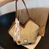 Bolsa Feminina de Grande Capacidade 2023 Nova Moda de Verão Casual Tendência Bolsa de Ombro Casual Popular Bolsa Tote para o Dia a Dia