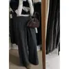 Pantalones casuales de punto de tiro alto con cordón, cómodos y versátiles para el día a día, nueva colección otoño/invierno 2026, pantalones largos holgados de pierna ancha para mujer