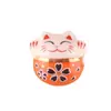 Agujero Horizontal Gato de Color Gato Lateral Gato de la Suerte Pintado a Mano Porcelana de Jade Cerámica Accesorios DIY Materiales Hechos a Mano Accesorios Accesorios para Pulsera