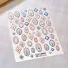Marco de Fotos Estilo Fresco Vintage Pegatinas de Uñas con Forma de Lazo Ts4078 Estilo Pastoral Francés Pegatinas Florales de Cerezo para Uñas