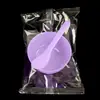 Ferramentas de Spa DIY de Beleza Conjunto de 2 Peças: Tigela para Máscara, Espátula Aplicadora, Espátula Misturadora, Tigela de Plástico, Colher, Raspador, Faca, Embalado Individualmente