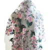 Tecido de Renda Bordado Floral Colorido Tridimensional de Taiwan Tecido para Vestido Roupas Z15 Tecido para Vestido de Casamento