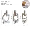 Set de Tres Figuras de Lujo Ligero con Temática de Yoga y Danza para Maquetas de Dormitorios, Salas de Estar, Estudios y Decoración de Hoteles
