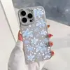 Funda de Teléfono Suave Color Azul Claro Flor de Lirio de Verano Adecuada para iPhone 18 Pro Max, Funda Anti-Caídas con Agujero Grande para Apple 16