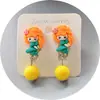 Novos Brincos Atacado Brincos Infantis Coreanos Cor de Doce Desenho Animado Fofo Princesa Meninas Clipe de Orelha Bebê Acessórios de Orelha