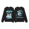 Moletom com capuz estampado retrô americano, marca moderna europeia e americana, estilo hip-hop urbano. Moletom básico unissex.