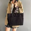 Bolso Tote de Gran Capacidad, Sencillo y de Moda, para Mujer, Nuevo Estilo Primavera y Verano 2025, Bolso de Hombro de Pana Estilo Literario
