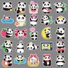50 adesivos originais de panda de desenho animado transfronteiriços, grafite de animal fofo, à prova d'água, decorativo, livro de mão, adesivos pequenos de batata
