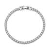 Estilo Bienestar Transmisión en Vivo de TikTok Estilo Europeo y Americano Nicho Lujo Ligero Pulsera de Zirconita Gestle Estilo Celebridad de Internet Pulsera Chapada en Platino con Diamantes
