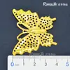 Accesorios de Joyería de Metal Alas Porosas Poros Piezas de Flor de Mariposa 48*42mm Mariposa Grande Dorada Piezas de Flor de Metal