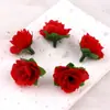 Punto 3cm Cabeza de Rosa Pequeña con Hojas, Arco de Boda, Caja de Dulces de Boda, Decoración de Pastel, Material para Guirnaldas Hechas a Mano y Accesorios para el Cabello
