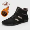Botas Martin de Piel de Borrego Genuina para Otoño e Invierno, Forradas de Felpa, Engrosadas para Calidez y Comodidad, Adecuadas para Conducir al Aire Libre y Deportes, Zapatos de Talla Grande para Hombre