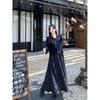 Traje Talla Extra para Mujer 2025 Otoño Estilo Coreano con Cordones Cuadros de Punto de Manga Larga Falda de Tirantes Cuadros Elegante Conjunto de Dos Piezas
