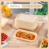 Molde para Caja de Almuerzo Desechable Biodegradable de Almidón de Maíz Meidi, Cuatro Compartimentos, Cinco Compartimentos, Caja para Comida Rápida, Caja de Embalaje Espesa para Llevar