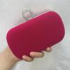 Clutch de comercio exterior de AliExpress, bolso de noche sencillo de franela, cabeza de anillo, cadena de diamantes, bolso de mujer con bolso cheongsam