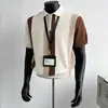 Camisa polo degradado color contrastante casual color blocking nuevo manga corta tejido cuello de sol hombre transpirable estilo coreano verano manga corta a rayas