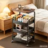 Estantería de Almacenamiento Multicapa Móvil para Cocina del Hogar Sala de Estar Estantería de Almacenamiento para Snacks con Ruedas Carrito Pequeño Fabricante Transfronterizo