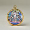 Colgante de Buda Thangka con forma de Ocho Dioses Patrón Manjusri de la Montaña Wutai, collar de la suerte