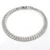 Corrente Cubana Rombos Europeus 19MM Banhada a Ouro Real Cobre Zircônia Hip Hop Tendência Pessoa Colar Totalmente Cravejado Pulseira de Moda Masculina Joias